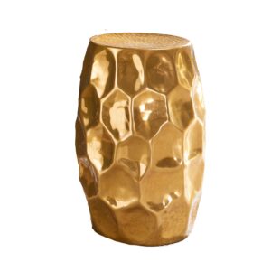 Sierra sidebord i hamret metal, guld