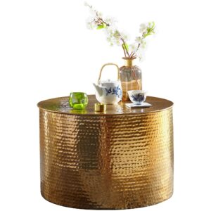 Elegant Hammeret Sofabord i Guld
