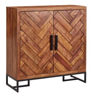 Skoskab med 10 hylder i massivt træ